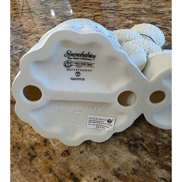 Retired Department 56 Snow Babies "Guest Collection" "Tea for Two" Figurines - Picture 5 of 7